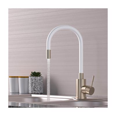 Смеситель для кухни 35k MIXLINE MLSS-0325 СЕРЫЙ гибкий силиконовый излив