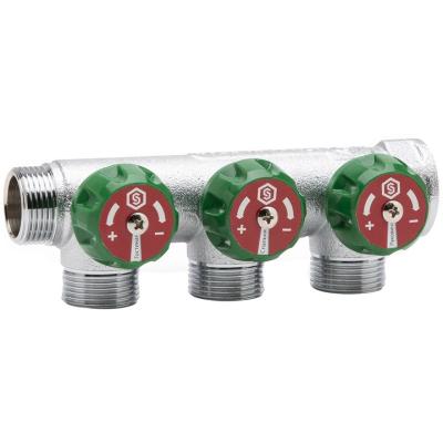 STOUT Коллектор регулирующий 3/4", 2 отвода 1/2"