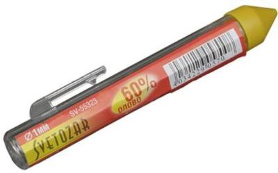 Припой СВЕТОЗАР оловянно-свинцовый 60% Sn/40% Pb, 25 гр.