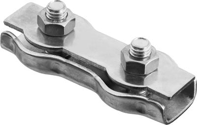 Зажим троса двойной , 6 мм,2 шт оцинкованный, ЗУБР