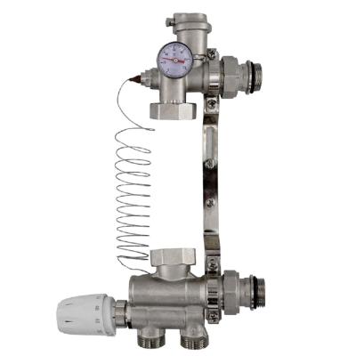 Насосно-смесительный узел ROMMER с термостатической головкой с выносным датчиком , без насоса