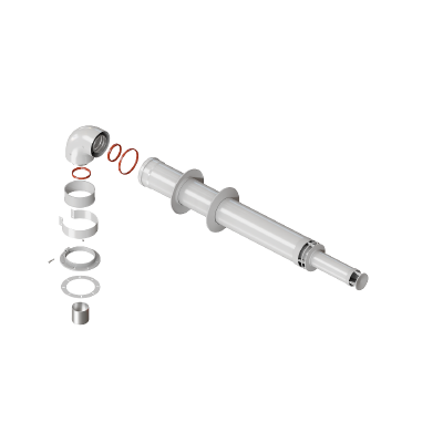 Комплект дымохода АНТИЛЕД 60-100 - 1000мм (кроме Immergas и Navien Deluxe)