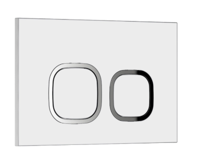 Кнопка смыва WAVE А1 универсальная БЕЛАЯ АБС квадратная