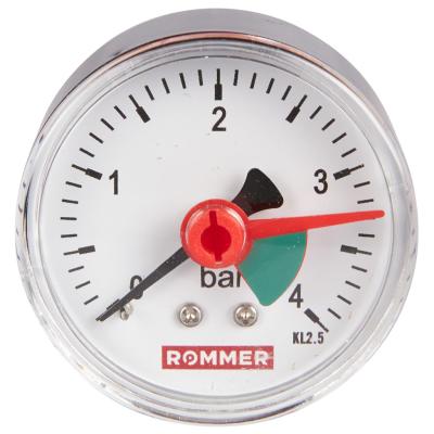 ROMMER Манометр аксиальный с указателем предела. Корпус Dn 50 мм 1/4 , 0...4 бар, кл.2.5