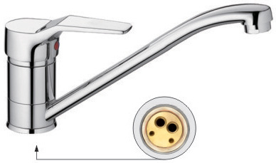 Смеситель для кухни LEDEME одноруч. (4263) латунь, d40