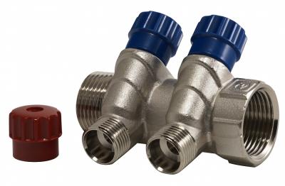 Коллектор с рег. вент.3/4"х2 вых.1/2" нар.