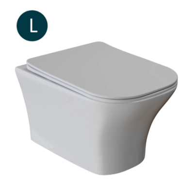 Унитаз подвесной безободковый WAVE CITY сид. дюропласт, м/л, быстр, БЕЛЫЙ глянец (L)