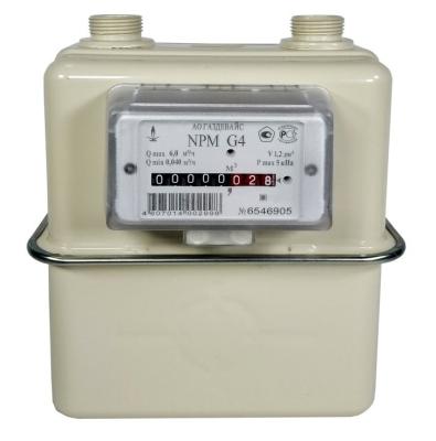 Счетчик газовый бытовой NPM-G4 левый (м\о 110 мм, резьб. соед. 32), 2024 г.