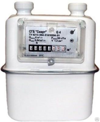 Газ. счетчик СГБ G4 "Смарт" Левый-62 (ВЕРХ, М33*1,5) - (2022 год)