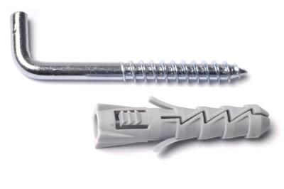 Набор крепежа "FIX LINE" Г-образный шуруп с дюбелем, d-8*70мм,оцинков. (2шт.)