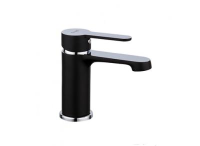 1042 Смеситель Тюльпан Frap шар d-35 черный/хром, на гайке