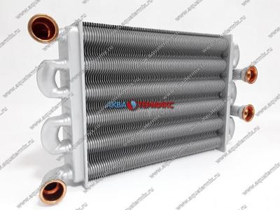 Теплообменник битермический L=225mm (для Ariston Egis. Immergas Star)