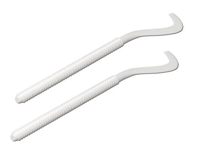 Комплект плоских кронштейнов с дюбелями 7,2*170 мм белые