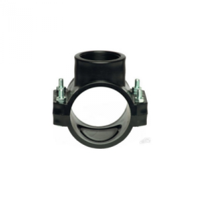 Седелка ПЭ с внут. труб. резьбой 110-3/4" 4 болта